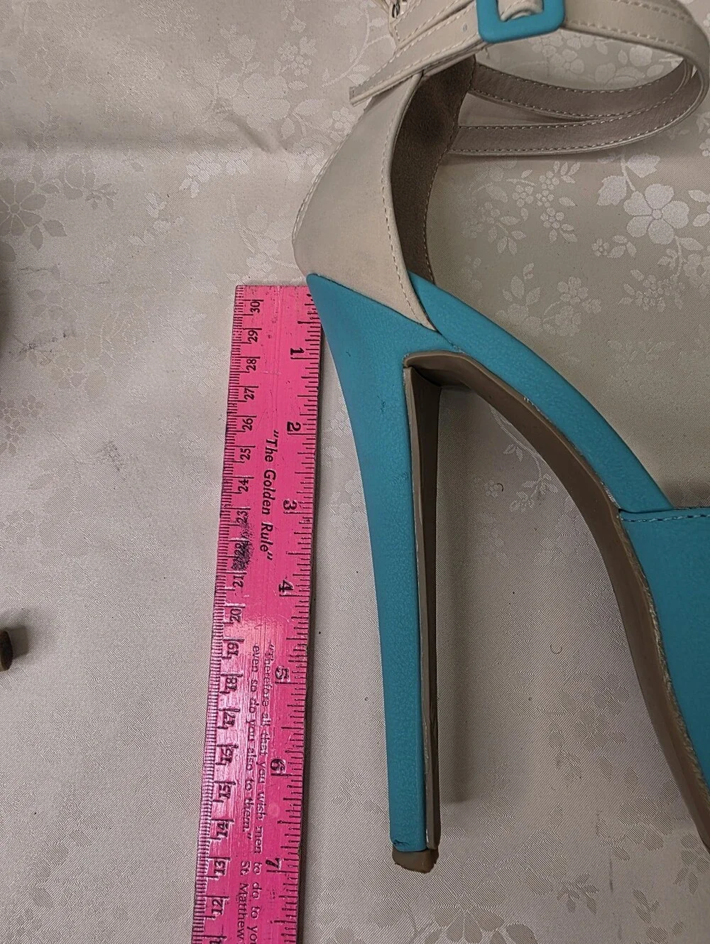 Shoe Republic LA Reeves Turquoise Platform Sandals Heels Size 7.5